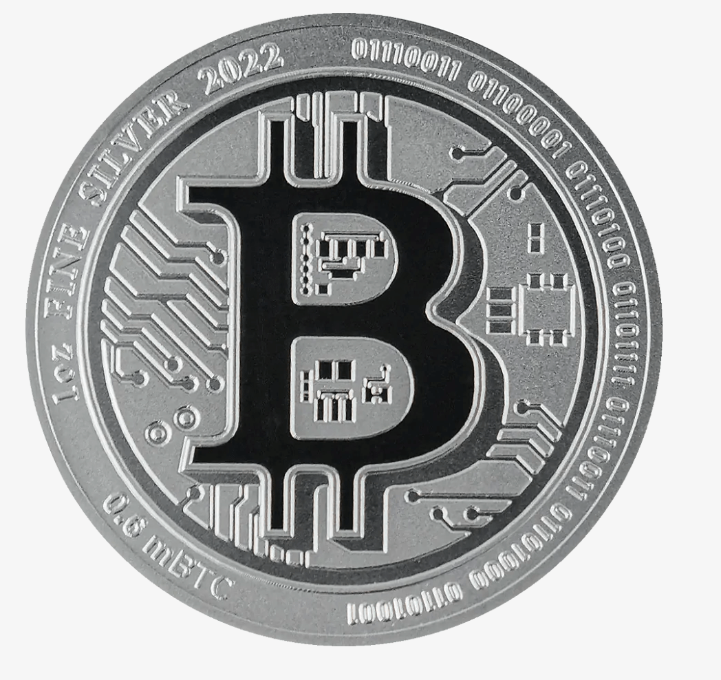 Bitcoin 1 ounce zilver 2022