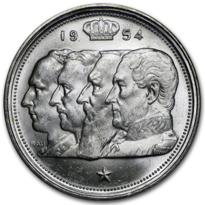 100 Belgische frank 1948 - 1951 VIER koningen