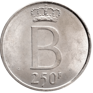 250 Belgische Frank 1976 Koning Boudewijn