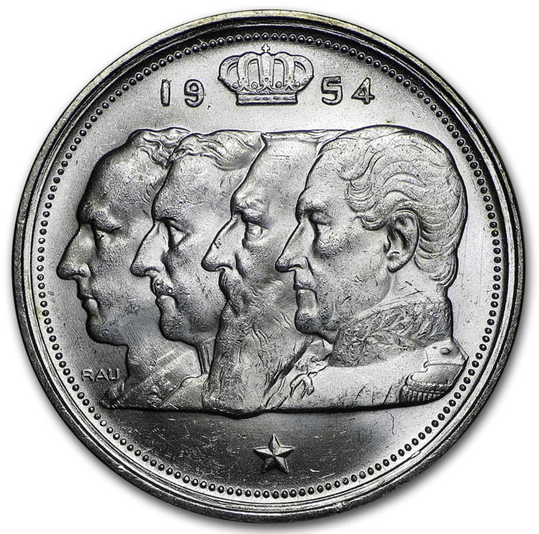 100 Belgische frank 1948 - 1951 VIER koningen