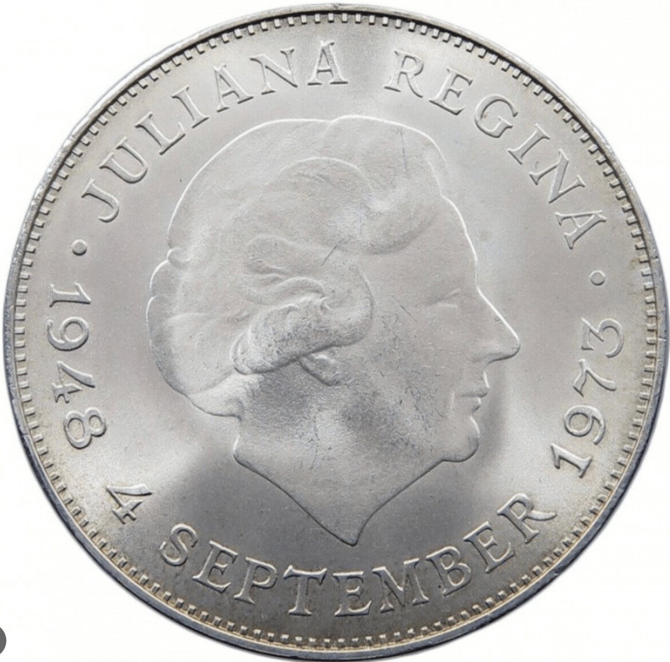 10 Nederlandse Gulden 1970 - 1973 zilveren Tientje