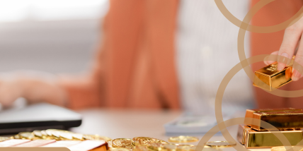 Edelmetaal in wintermarkt